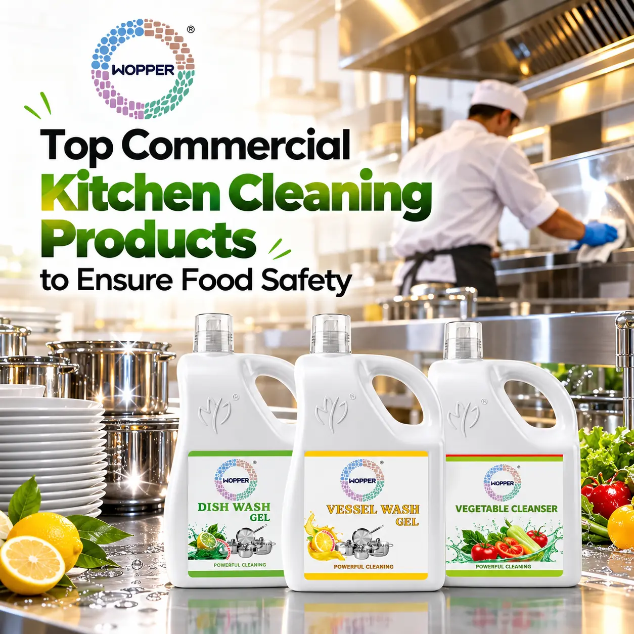 Top Commercial Kitchen Cleaning Products to Ensure Food Safety